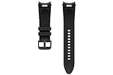 Samsung Hybrid Eco-Leather Band (M/L) ET-SHR96 für die Galaxy Watch6, Uhrenarmband, Original Armband, Lederimitat, Fluorkautschuk, klassischer Stil, sportlich, elegant, angenehmer Sitz, Black