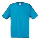 Fruit of the Loom - T-Shirt 'Original T' / Azure Blue, 3XL