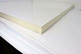 Sandwich-Paneel in cm Kunststoff PVC Platte Sandwichplatten weiss 24 mm dick (50x100 cm)
