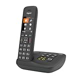 Gigaset C575A - Schnurloses DECT-Telefon mit Anrufbeantworter - großes Farbdisplay mit moderner Benutzeroberfläche - Adressbuch für 200 Kontakte - Schutz vor unerwünschen Anrufen, schw