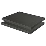 SDLDEER Quadratischer Schaumstoffwürfel, schneidbare Polyurethan-Schaumplatte, Schaumstoffverpackungspads, schwarzes Kissen, schneidbare Schaumstoffeinsätze für Werkzeugkasten,