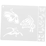 Hohopeti 6 Stück Schmetterlings Malschablonen Zeichenformen Schablonenzeichnung Coole Zeichnungsschablonen Journaling Schablonen Malerei Schablonen Journaling Zubehör Schablonen Fü