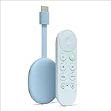 Chromecast mit Google TV (4K) Himmel - Bringt Unterhaltung per Sprachsuche auf deinen TV. Streame Filme, Serien oder Netflix in bis zu 4K HDR-Qualität. Einfach eing