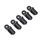 20 Stück Hörgeräte-Lanyard-Clip Schwarzer ABS-Clip-Ersatzzubehör für Hörgeräte-Clip-H