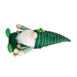 PartyKindom Puppe bücherregal Dekoration buchregal Dekoration tischdeko esstisch wohnungseinrichtung Shamrocks GNOME Figur St. Patricks Day GNOME st Patrick Day Dekorationen Zwerg