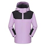 Mxihuenid Wasserdichte Jacken für Damen, leicht, Übergröße, Unisex, Outdoor-Softshell-Jacke mit abnehmbarer Kapuze, Utility-Regenmantel, für Frühling, Sommer, Radfahren, wasserdichter Mantel (Größe M