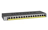 Netgear GS116PP 16-Port PoE/PoE+ Gigabit Ethernet Unmanaged Switch grau (Generalüberholt)