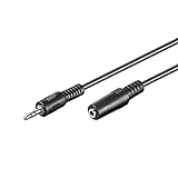 Goobay 50432 Kopfhörer- und Audio Verlängerungskabel AUX; 3-polig; 3,5 mm Klinke 3,5 mm Stecker (3-Pin, stereo) auf Klinke 3,5 mm Buchse (3-Pin, stereo), Schwarz, 3 M