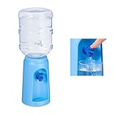 Relaxdays Wasserspender mit Tank & Zapfhahn, Tisch Trinkwasserspender Büro, 4,5 l, Kunststoff, H x D: 47,5 x 17 cm, blau, 1 Stück 10027938_45