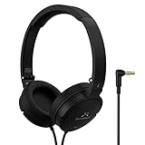 SoundMAGIC P22 Wired On-Ear Headphones Without Microphone, HiFi Stereo Handy Headphones Lightweight and Foldable Comfortable Fit Noise Isolating Black