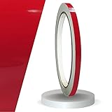siviwonder Zierstreifen rot Glanz in in 5 mm Breite und 10 m Länge für Auto Boot Jetski Modellbau Klebeband Dekorstreifen Seitenstreifen Klebestreifen DIY Basteln selbstkleb