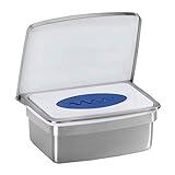 RB&G Premium Feuchttücherbox- aus hochwertigem Edelstahl/kein Austrocknen der Tücher/Halter für Feuchtes Toilettenpap