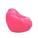 Bruni Sitzsack Classico L in Pink – XL Sitzsack mit Innensack zum Lesen, Abnehmbarer Bezug, lebensmittelechte EPS-Perlen als Bean-Bag-Füllung, aus D