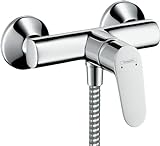 hansgrohe Focus - Duscharmatur Aufputz für 1 Verbraucher, Mischbatterie Dusche, Einhebelmischer, C