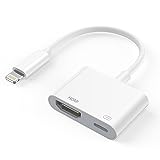 Lightning HDMI Adapter 【Apple MFi Zertifiziert】Digital AV Adapter HDMI Kabel Adapter Connector to TV/HDTV/Monitor für iPhone 14/13/SE/12/11/XS/XR/X/8/7/iPad/