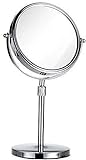 Suuim Handheld Mirrors Bathroom Vanity 8' Lighted Makeup Makeup 1X +3X Magnification, Rechargable Touch Tabletop