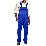 Bettwäsche Jeans-Latzhose für Herren, entspannte Passform, Arbeitskleidung mit verstellbaren Trägern und praktischen Werkzeugtaschen Anzug Shirt Herren (Blue, XXXXL)