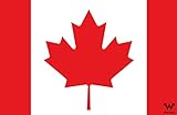 WHATABUS Kanada Flagge Aufkleber - Länderflagge als Sticker 8,5 x 5,5