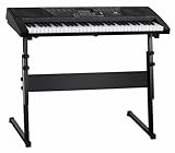 McGrey LK-6150 61 Tasten Set - Elektronisches Keyboard mit 61 Tasten - Leuchttasten und Lautsprecher - inkl. Musikschule und Z-Ständer - Schw