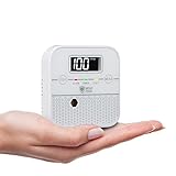 Kohlenmonoxidmelder Kohlenmonoxid-Warnmelder Batterie versiegelt 10 Jahre Lebensdauer WOLF SHIELD Tragbarer Mini CO Melder mit Display Test Stummschalttaste für Haus,Wohnmob
