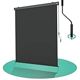 Strattore Ausziehbare Senkrechtmarkise Vertikalmarkise 200 x 250 cm - Markise mit Kurbel für Terrasse und Balkon Schutz vor Sonne und Wind - Beschattung Sichtschutz Windschutz W