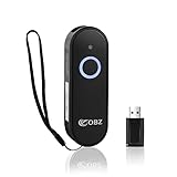 OBZ Mini 2D Bluetooth Barcode Scanner, 3 in 1 USB & Bluetooth & 2.4G Wireless Barcode Leser, 1D QR Code Scanner tragbarer Handscanner mit iOS Android Windows Tablet PC POS