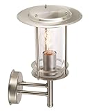 Brilliant Lampe York Außenwandleuchte stehend edelstahl | 1x A60, E27, 40W, geeignet für Normallampen (nicht enthalten) | IP-Schutzart: 44 - spritzwassergeschü