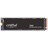 Crucial T500 500GB PCIe Gen4 NVMe M.2 Interne Gaming SSD, bis zu 7200MB/s, Laptop und Desktop kompatibel + 1 Monat Adobe CC alle Apps - CT500T500SSD8