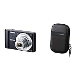 Sony DSC-W810 Digitalkamera (20,1 Megapixel, 6X optischer Zoom (12x digital), 6,8 cm LC-Display, 26mm Weitwinkelobjektiv, SteadyShot) schwarz & LCS-TWP/B Kameratasche für DSC W/T-Serien schw