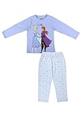 Disney ELSA und Anna Pyjama für Mädchen, T-Shirt und Lange Hose, Pyjama aus Weicher Baumwolle mit Frozen Motiv, Geschenk Pyjama für Mädchen (5/6 Jahre)