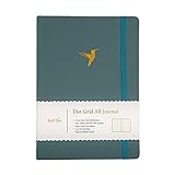 Yop & Tom Dot Grid Journal – Kolibri – Notizbuch A5 mit extra dickem Papier (160 g/m²) und flacher Bindung – Bullet Grid Journal – Deep O