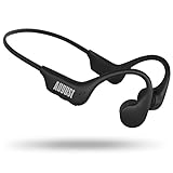 Knochenschall Kopfhörer Bluetooth 5.3-August EP400-Knochenleitungs-Kopfhörer mit Schutzklasse IP68 (staub u. wasserdicht) 16GB MP3-Speicher Mikrofon – Open-Ear Kopfhörer-Laufzeit 10h für Sport-Schw