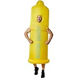 dressforfun 302362 - Aufblasbares Unisex Kostüm Kondom, Anzug mit Aufschrift „Mister Safety“