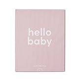 MORI Baby-Erinnerungs-Tagebuch für Jungen und Mädchen mit Aufschrift 'Hello Baby', Rouge, Unisex, für Neugeborene, Meilenstein-Aufzeichnung, Aktivitäten-Tagebuch mit Abschnitten, Einheitsgröß