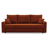 Couch Aikido I 223x90 - mit schlaffunktion - Farben zur Auswahl - modernen Couch - mit Bettkasten - Moderner Cordstoff - Stoff POSO (POSO 039)
