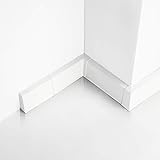 [DQ-PP] 10 Meter Sockelleisten 55mm PVC Weiß Laminatleisten Fussleisten aus Kunststoff PVC Laminat Dekore Fuß