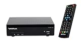 Sky Vision VT-92 DVB-T/T2 Reciever, Empfang Aller freien SD und HD DVB-T2 Sender, Digital, Full-HD 1080p, HDMI, SCART, Mediaplayer, USB 2.0, schw