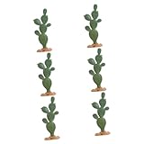 Ciieeo 6 STK Wüstengrünes Pflanzenmodell Wohnkultur Bürodekoration Desktop-Bonsai-Pflanze künstlich Außendekorationen Zen-Gartendekoration im Freien Kaktus-Modell Landschaft Kaktus M