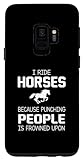 Hülle für Galaxy S9 Lustiges Pferd Reitliebhaber Reitsp