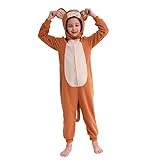 Sincere Party Vlies Affe Einteiler Affe Alles in einem Halloween Kostüm für Kinder Klein (4-6)