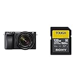 Sony Alpha 6400 | APS-C Spiegellose Kamera mit 18-135mm f/3.5-5.6 Zoom-Objektiv (Schneller 0,02s Autofokus, neigbares Display für Vlogging) + Speicherk