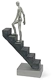 FeinKnick Dekofigur “Top of The Rock” - Dekoration als Motivation & Symbol für Erfolg aus Marmorit 29cm - Moderne Figur als Statue für Deko Wohnzimmer, Schreibtisch Deko & Büro - Skulptur Dek
