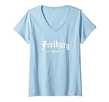 Freiburg Breisgau Gothic Design T-Shirt mit V