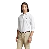Polo Ralph Lauren - Langarm-Poloshirt Slim Fit Stretch Mesh (as3, Alpha, m, Regular, Regular, White, M)