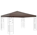 QUICK STAR Ersatzdach für Rank Pavillon 3x3m Taupe Ersatzbezug