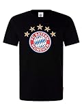 FC Bayern München Logo T-Shirt (schwarz, L)