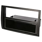 Audioproject A377 - Autoradio Radioblende 1-DIN kompatibel mit FIAT Ducato Citroen Jumper Peugeot Boxer ab 2006 - Ablage-Fach Auto-Radio Blende schw