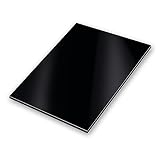 Aluverbundplatte schwarz I wetterfestes Aluminium Schild I für Modellbau Messebau Beschilderung Heimwerker Siebdruck 40 x 60