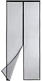 Apalus VP Fliegengitter Tür, Magnet Insektenschutz Balkontür 100x210 cm, 2 x Langlebiger als der Apalus Klassiker, Katzenkrallen Sicher, Stärkere Magneten, 3.8 cm Breites Klettband, Nicht Kürzb