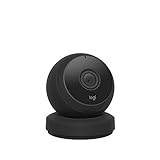 Logitech Circle Kabellose Überwachungskamera, HD-Video 1080p, 135° Sichtfeld, Zwei-Wege-Audio und Benachrichtigungen, 24h-Aufnahmen, App-Navigation mit Live-Streaming - Schw